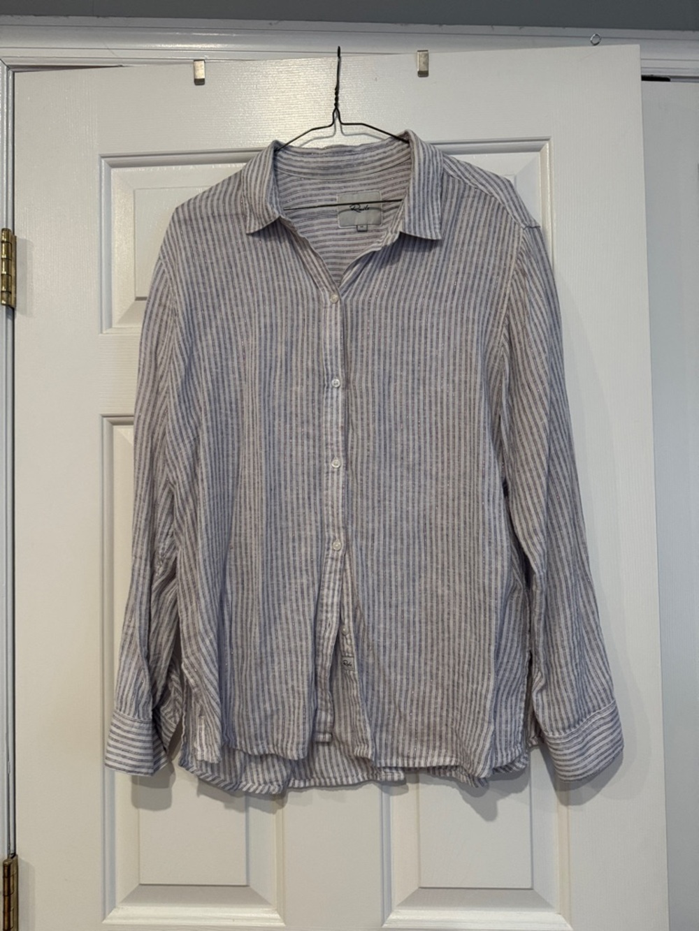 Rails women’s  Blue and White and pink  Striped Button-Down Shirt